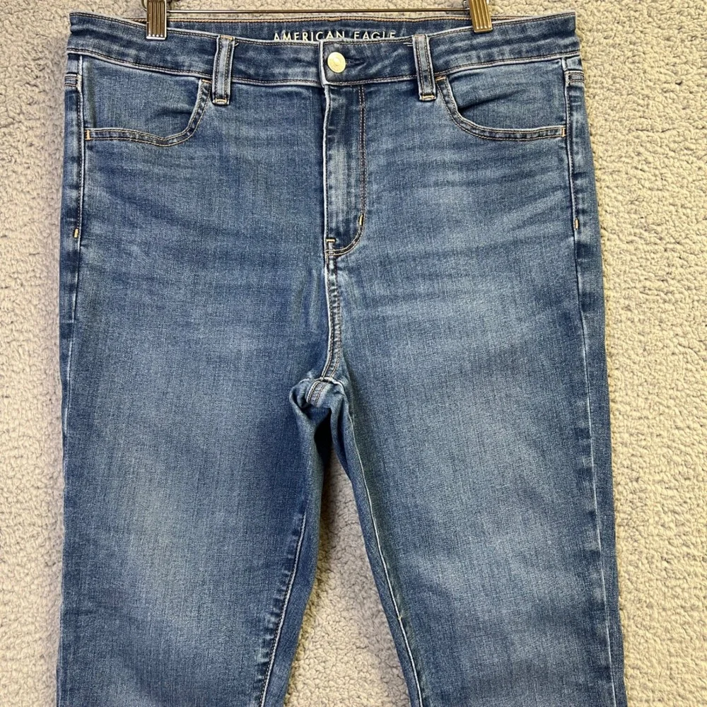American Eagle Jeans Women 16R Blue Denim Next Level Stretch High Rise Jegging